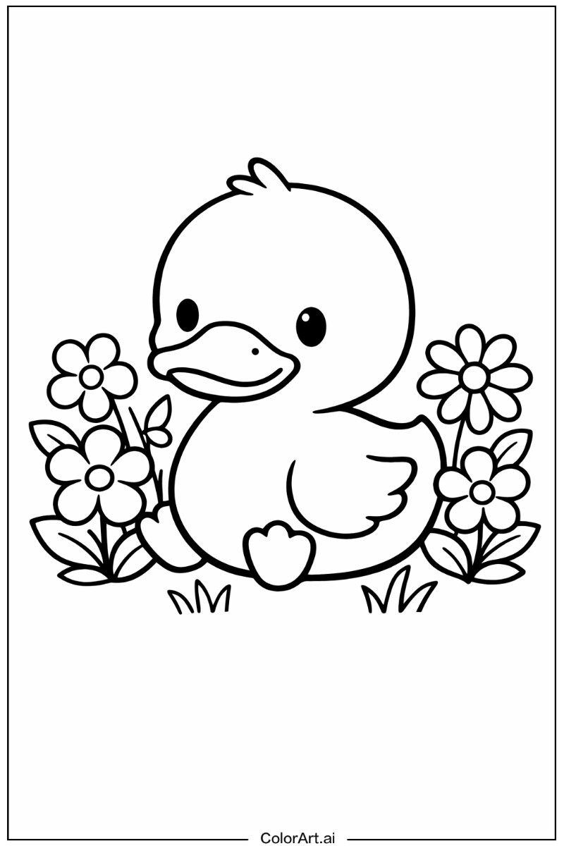duck with Flowers 1