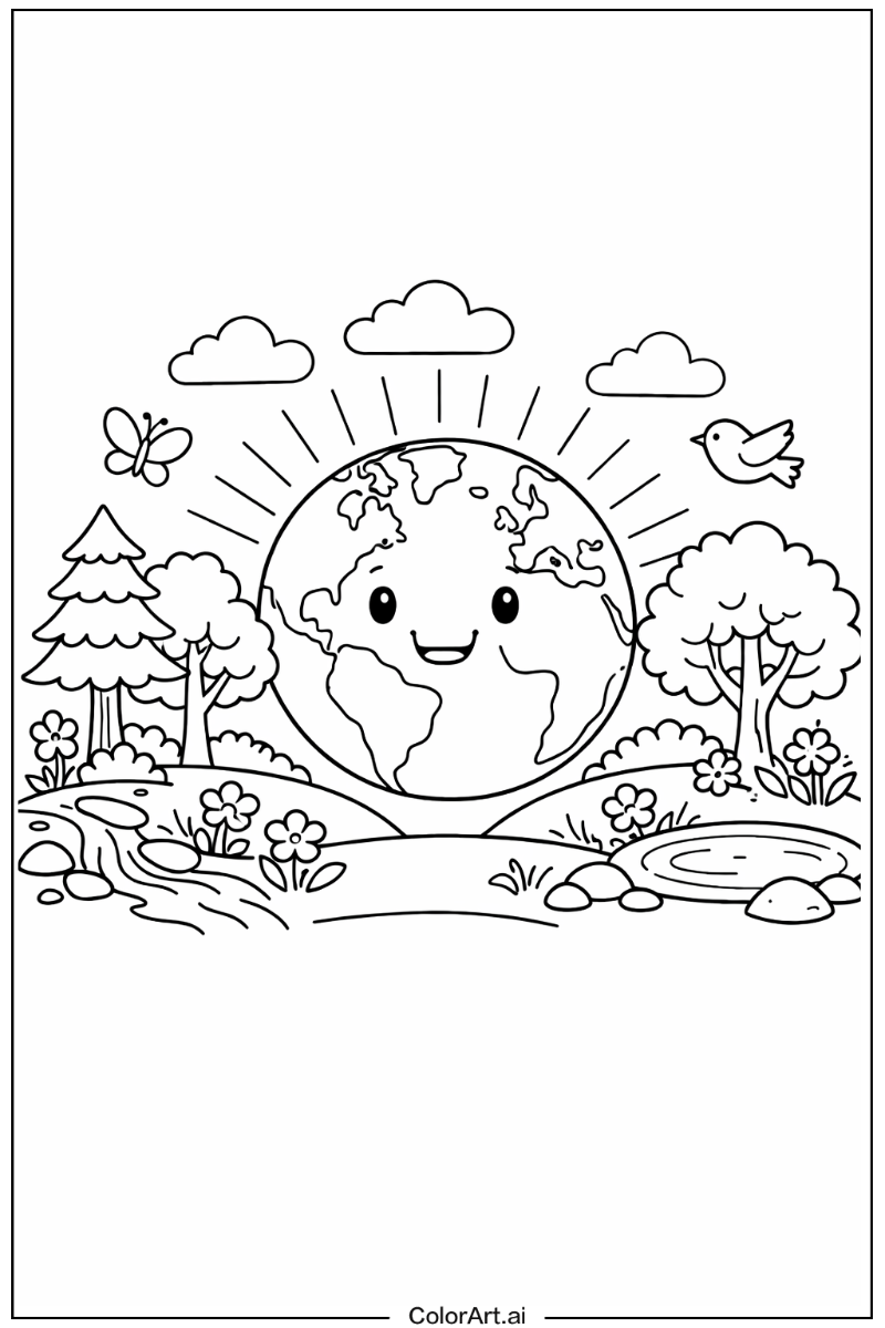 Trees Earth day Scene