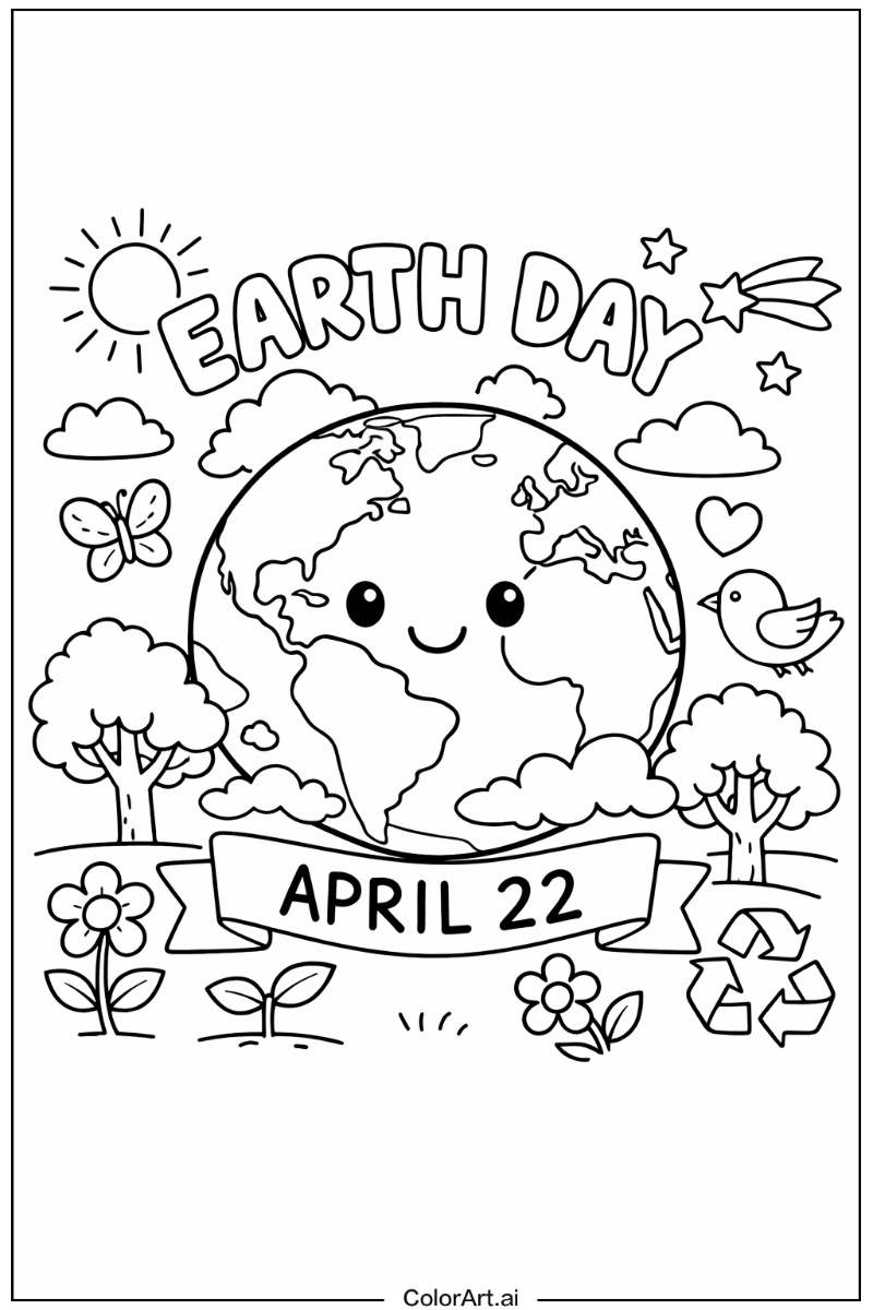 Earth day with April 22 Theme