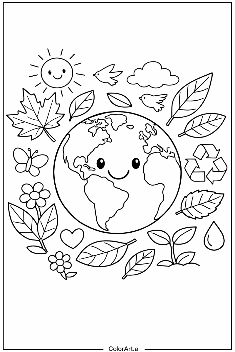 Leaves Earth day Design