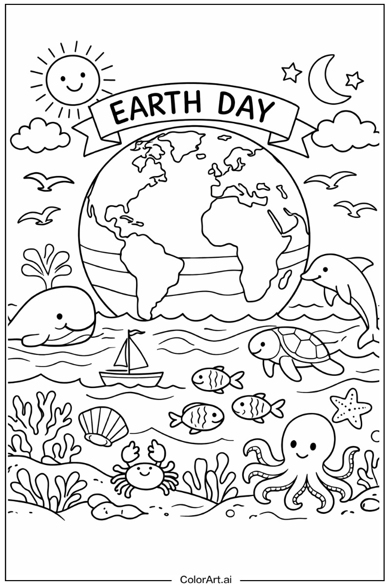Ocean Earth day Design