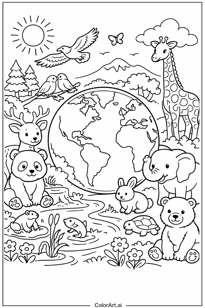 Wildlife Earth day Design