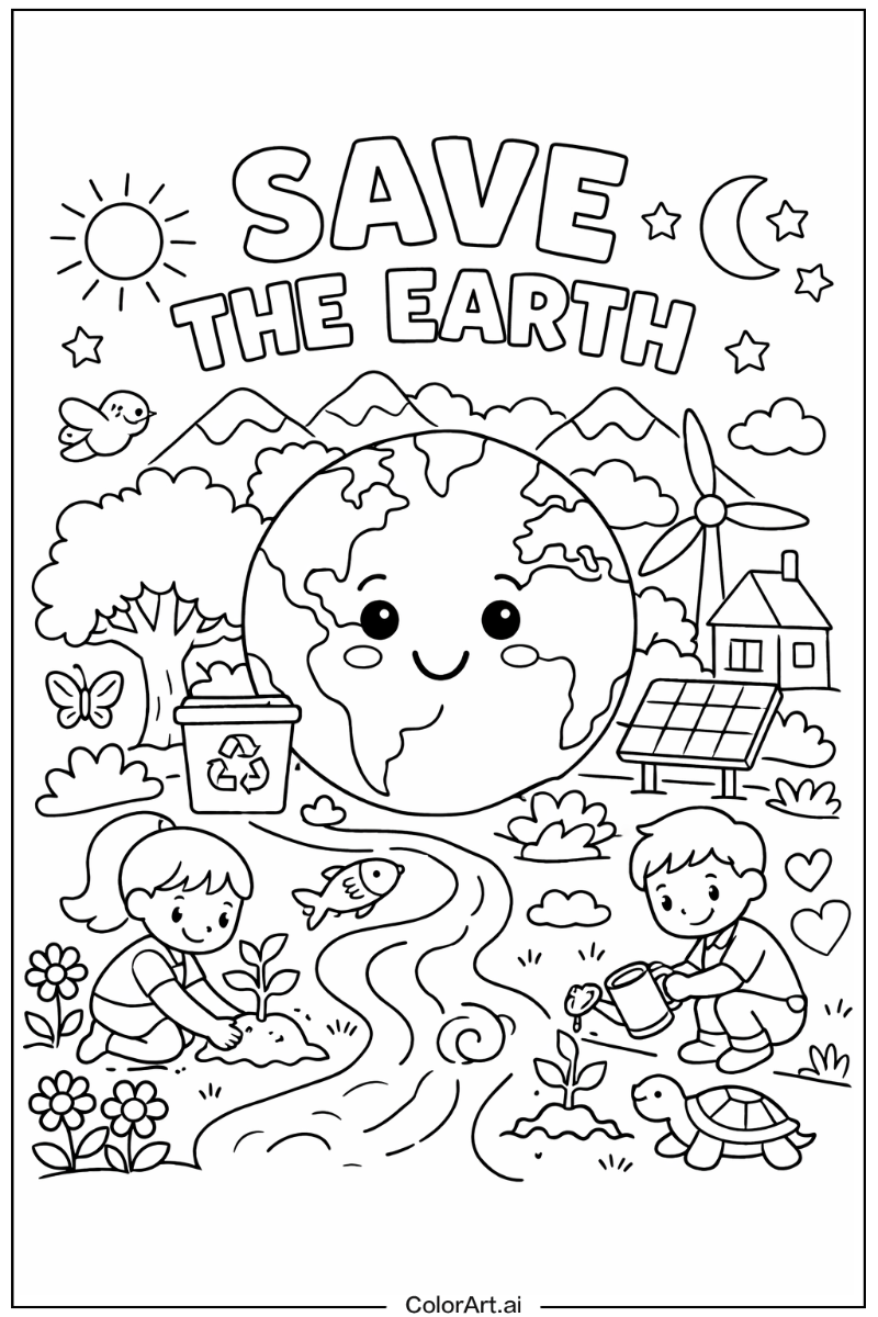 Save the earth Earth day Design