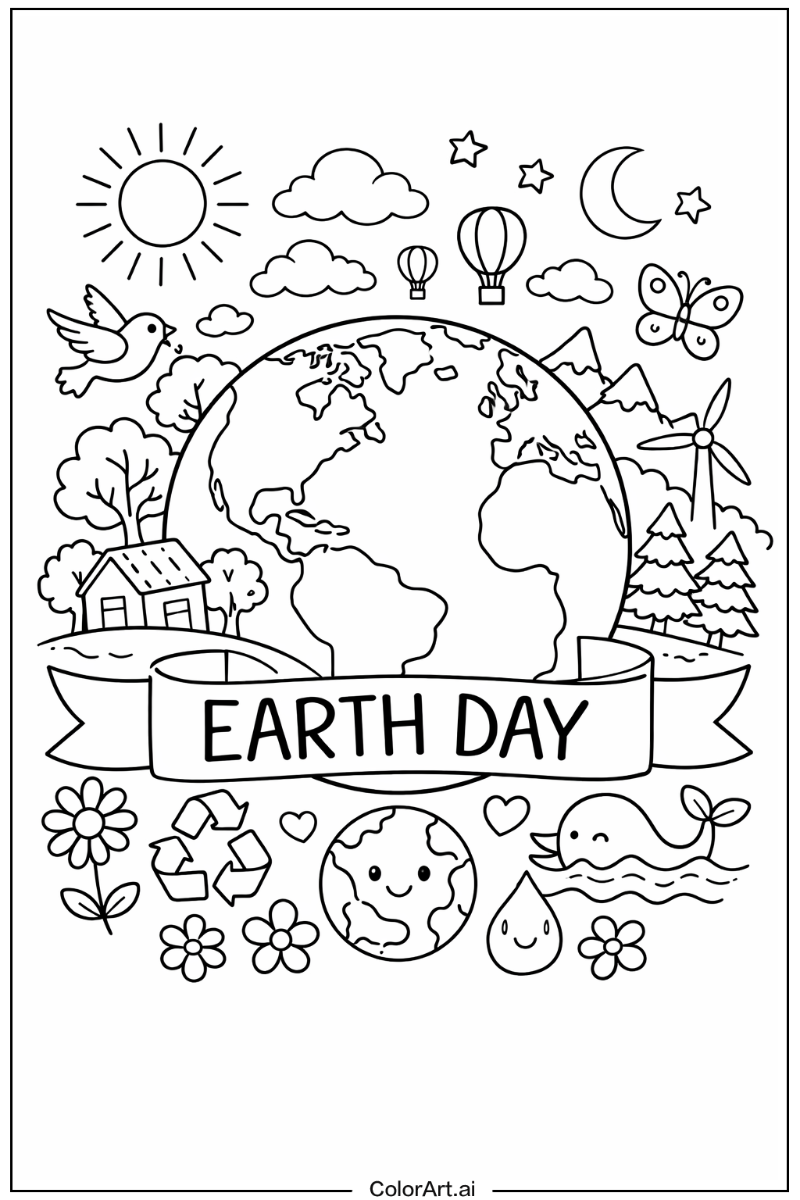 Green earth Earth day Scene