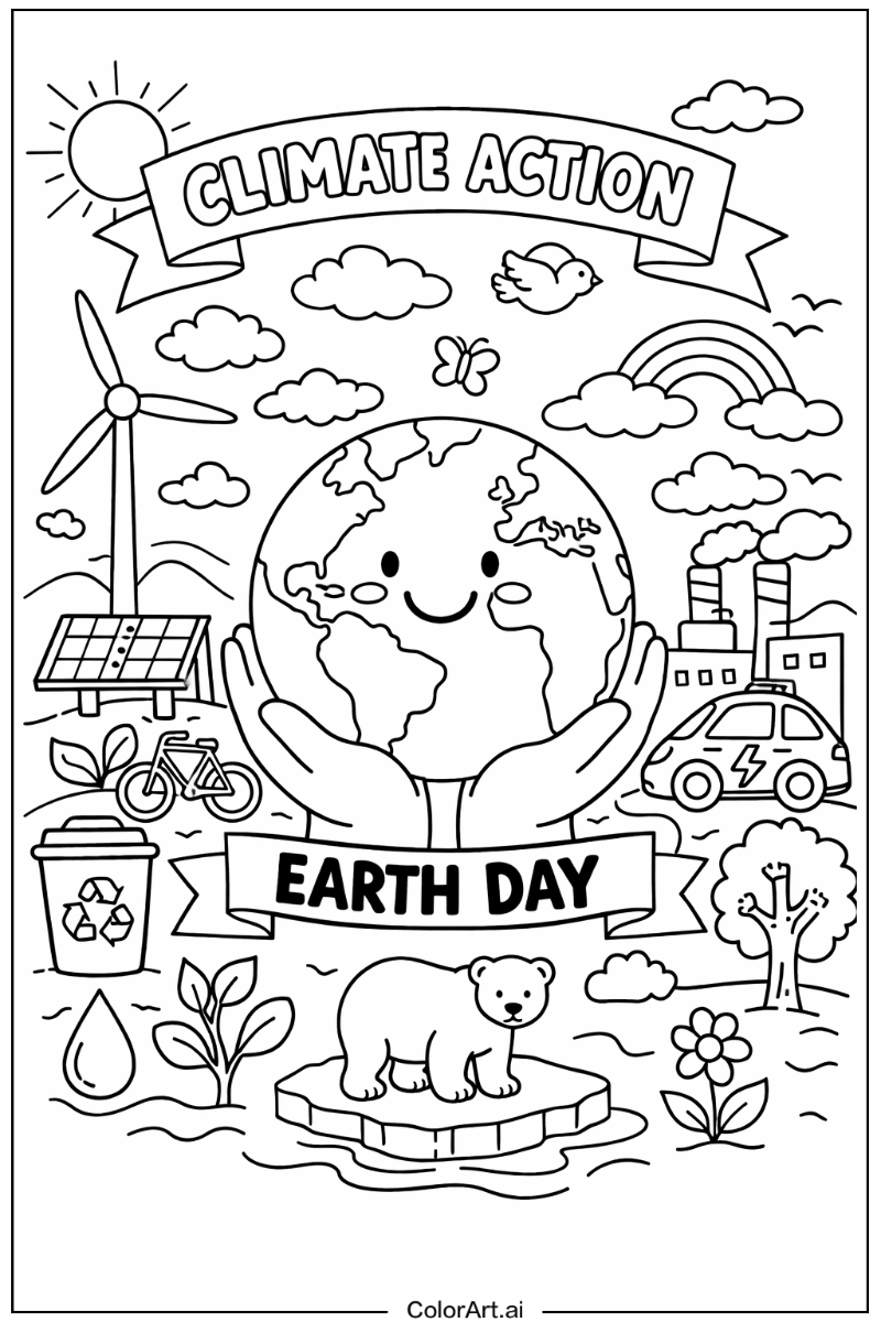 Climate action Earth day Design