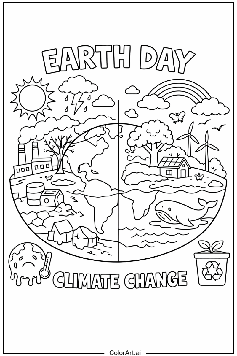 Climate change Earth day Scene