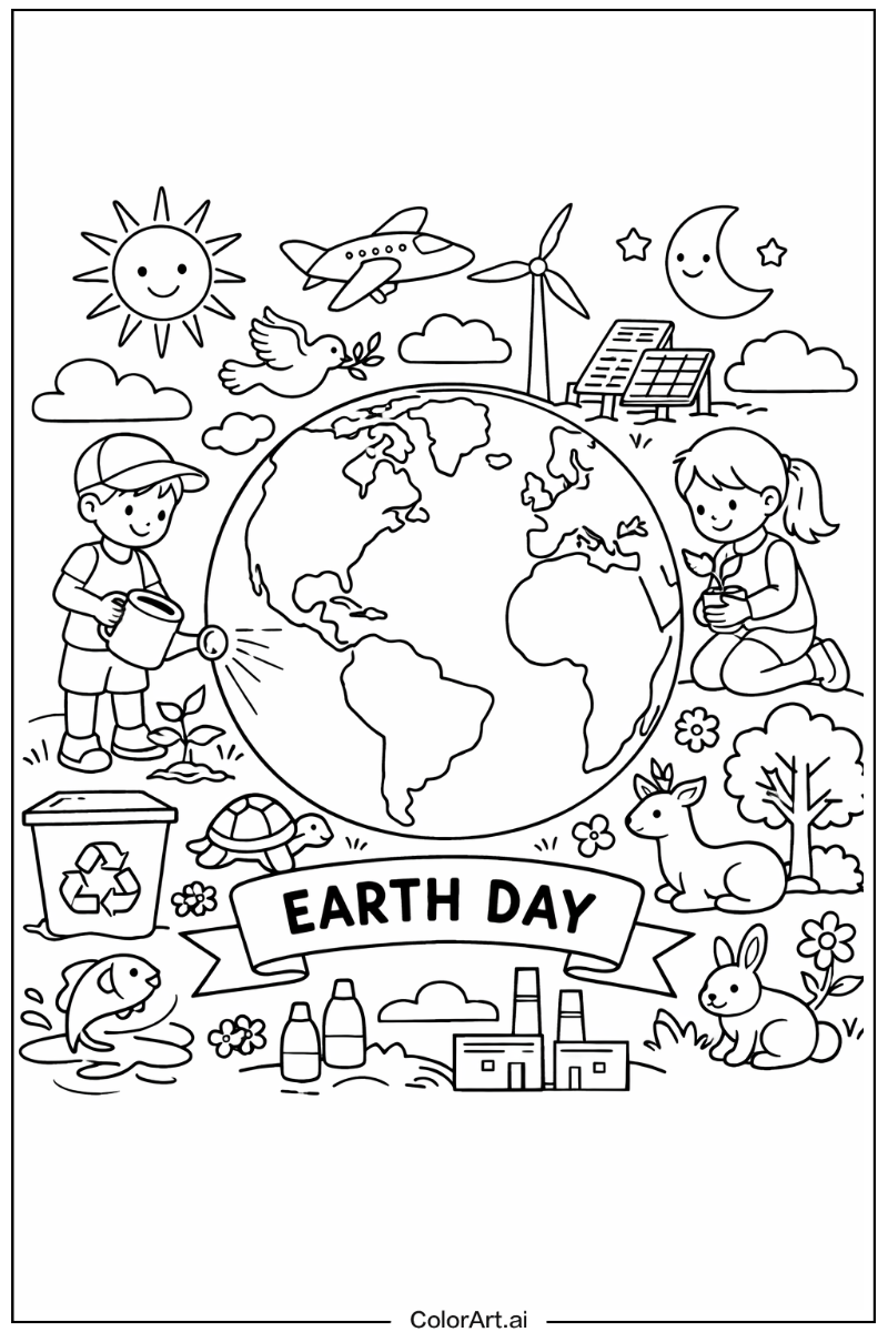 Earth day with Environmental protection Theme