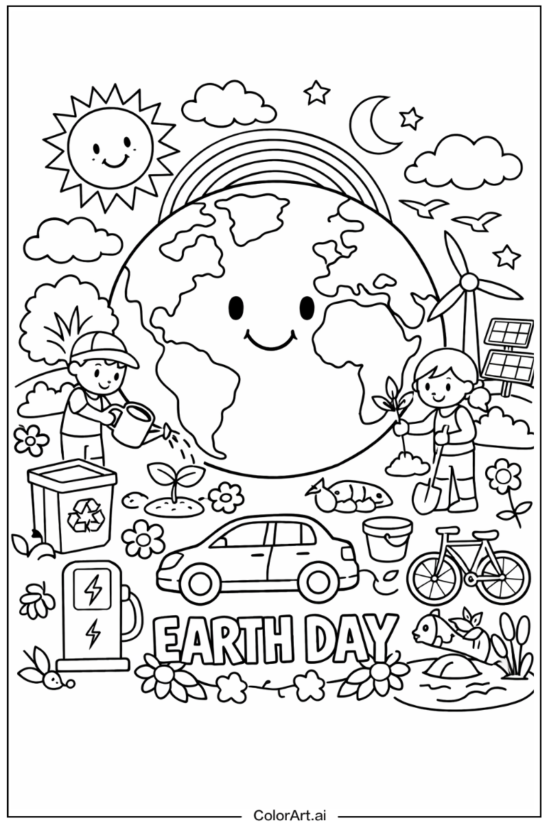Sustainability Earth day Scene