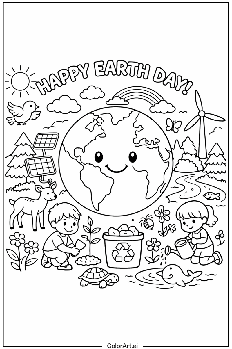 Earth day with Environment Theme