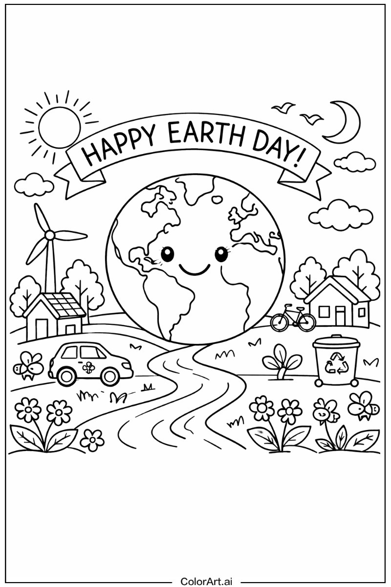 Green living Earth day Scene