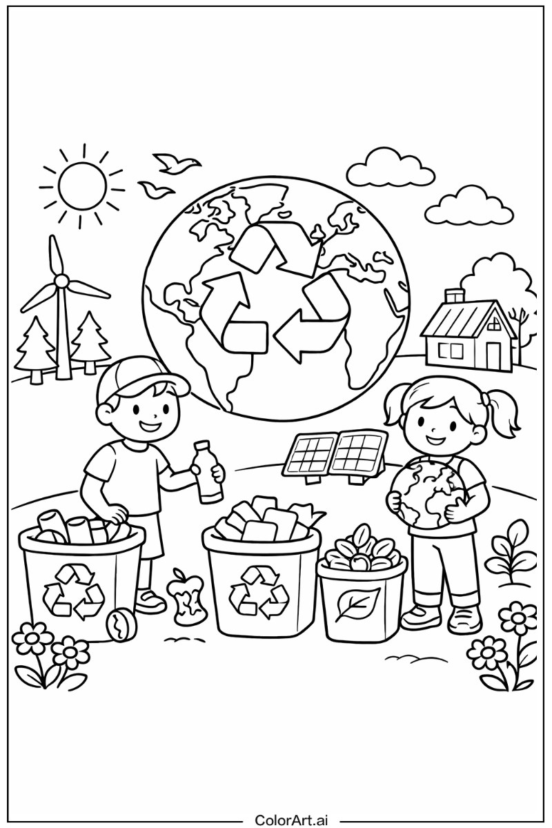 Earth day with Recycling Theme