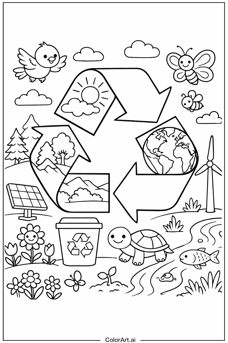 Recycle symbol Earth day Design