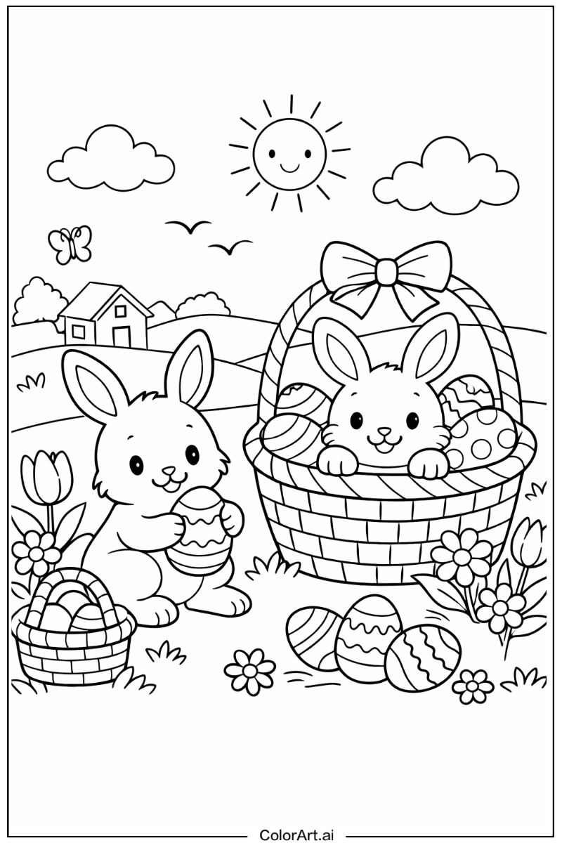 Springtime Easter bunny