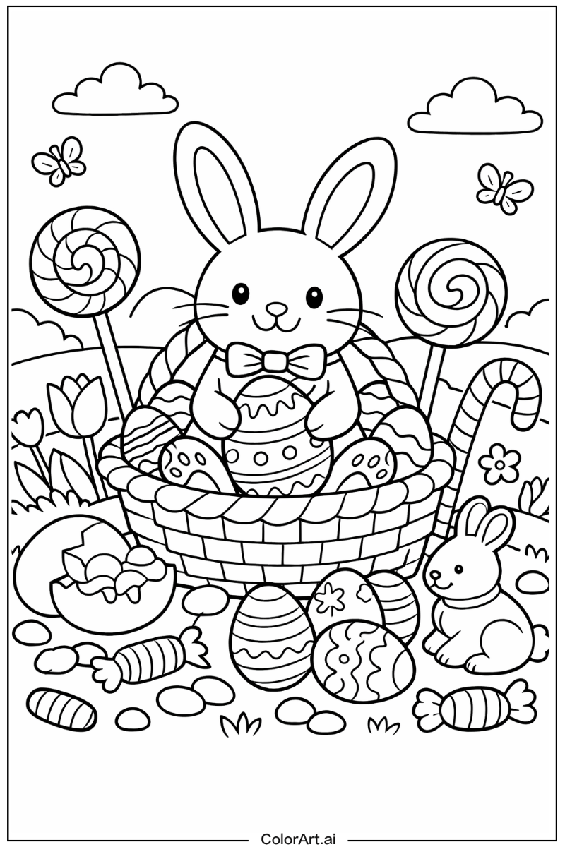 Candy Easter bunny Scene