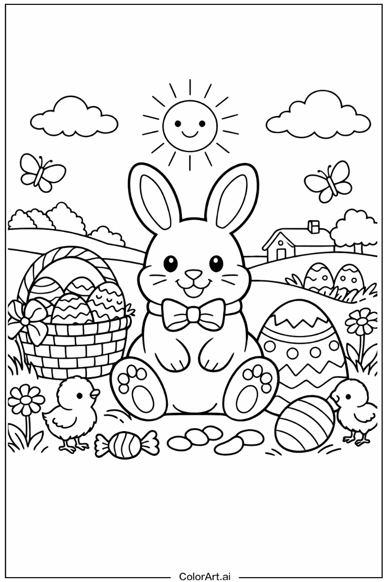 Easter bunny with Chocolate Theme