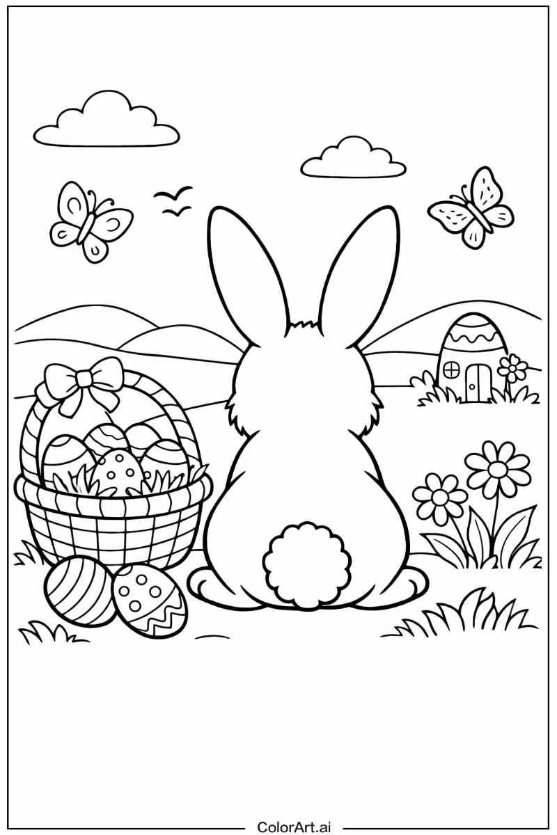 Tail Easter bunny Design