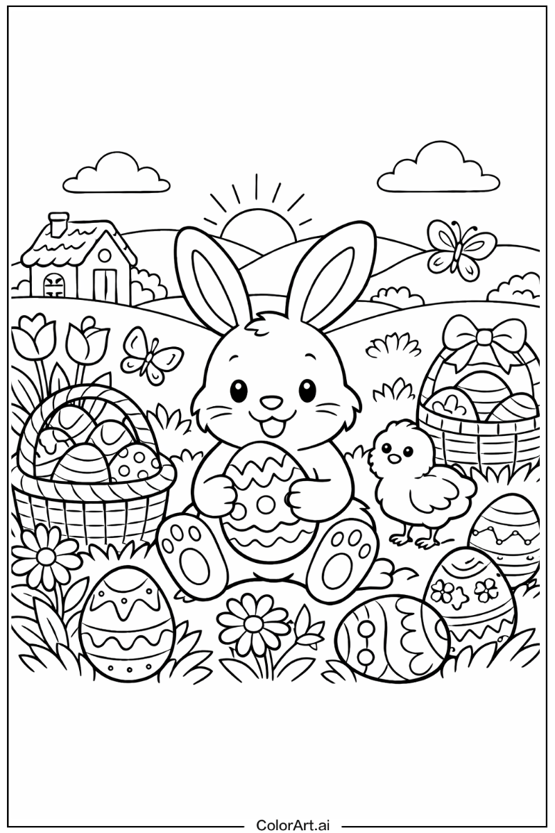 Easter eggs Easter bunny Scene 2