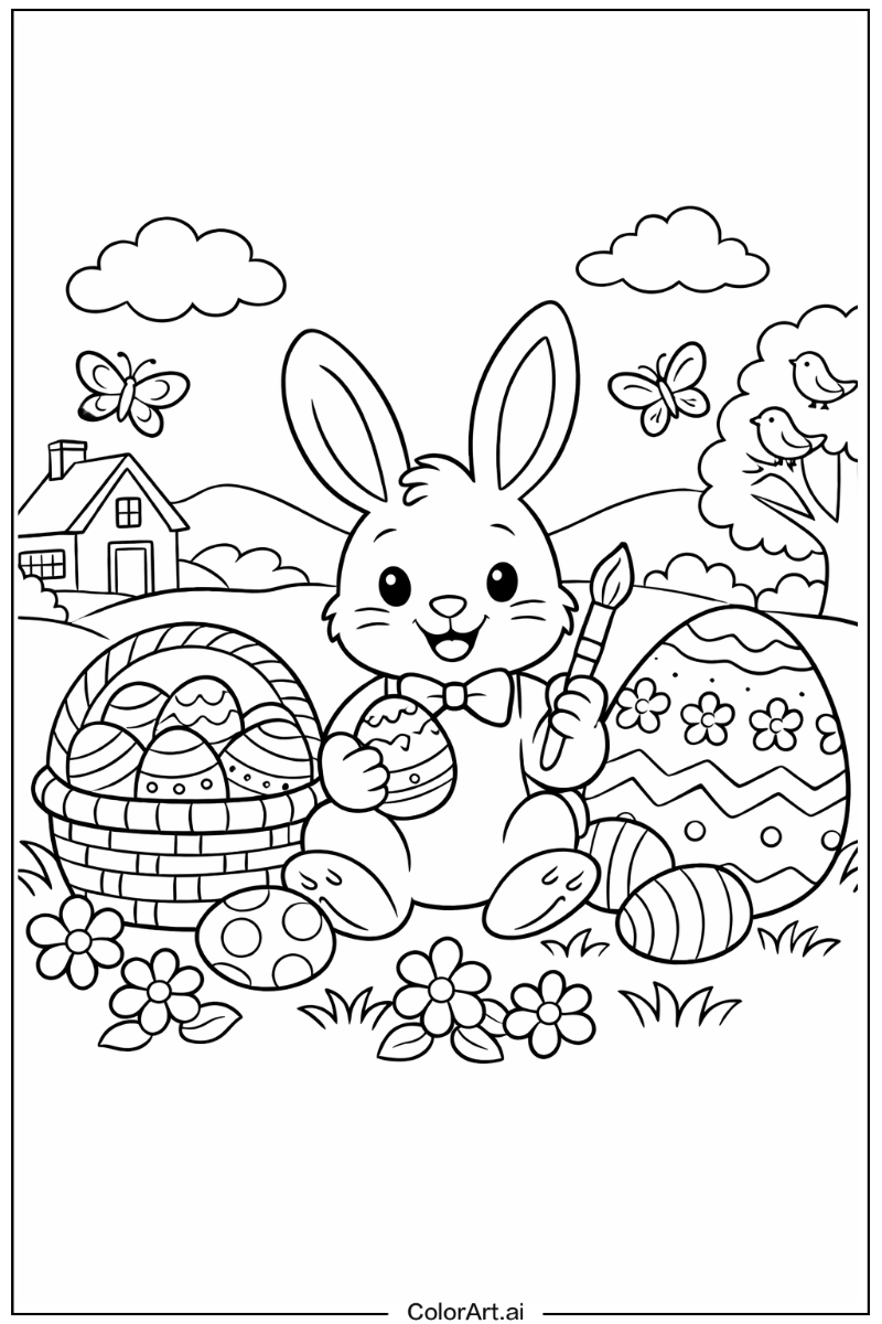 Easter bunny with Eggs Theme 2