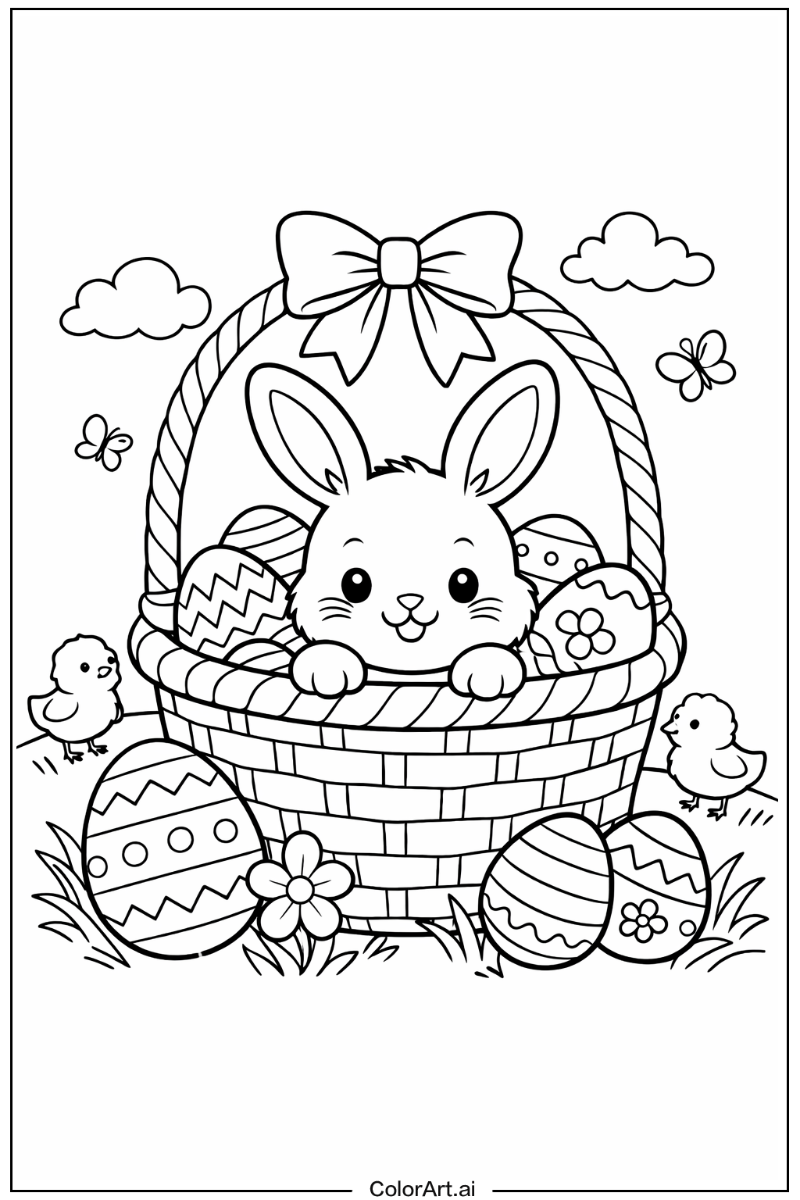 Basket Easter bunny Design 2