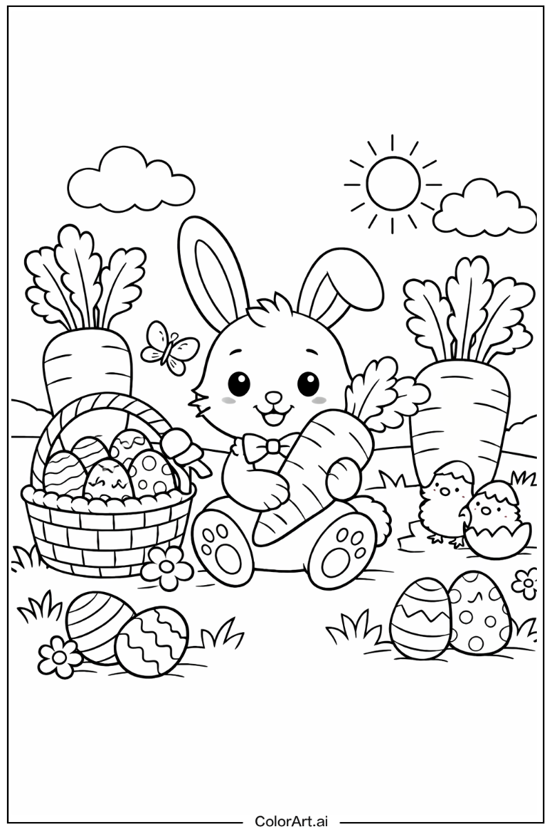 Carrot Easter bunny Scene 2