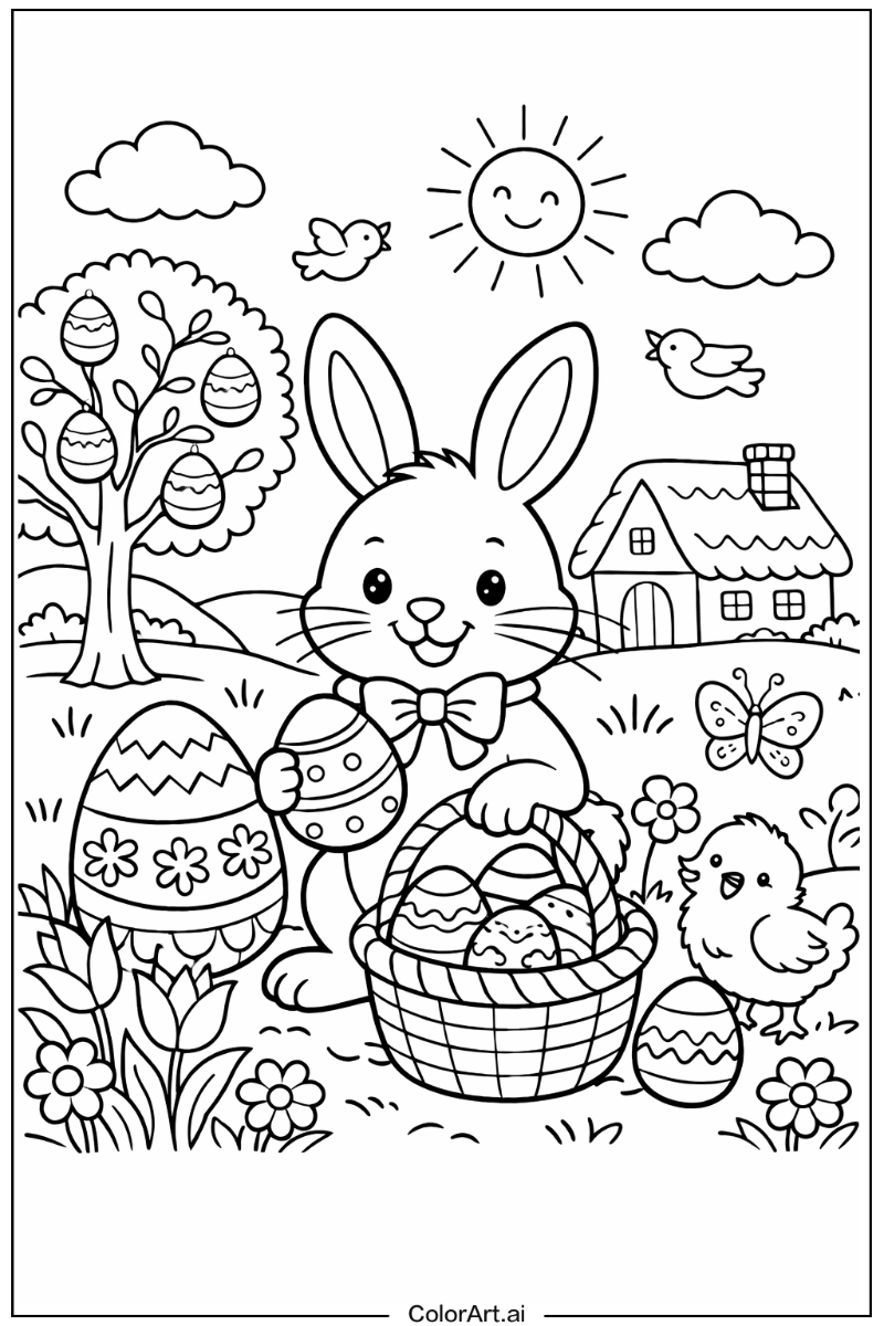 Lapin Easter bunny Scene