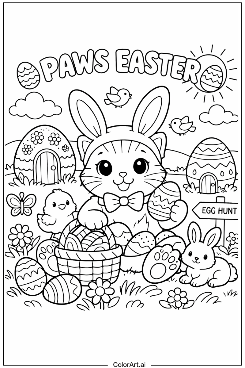 Easter bunny with Paws Theme 2