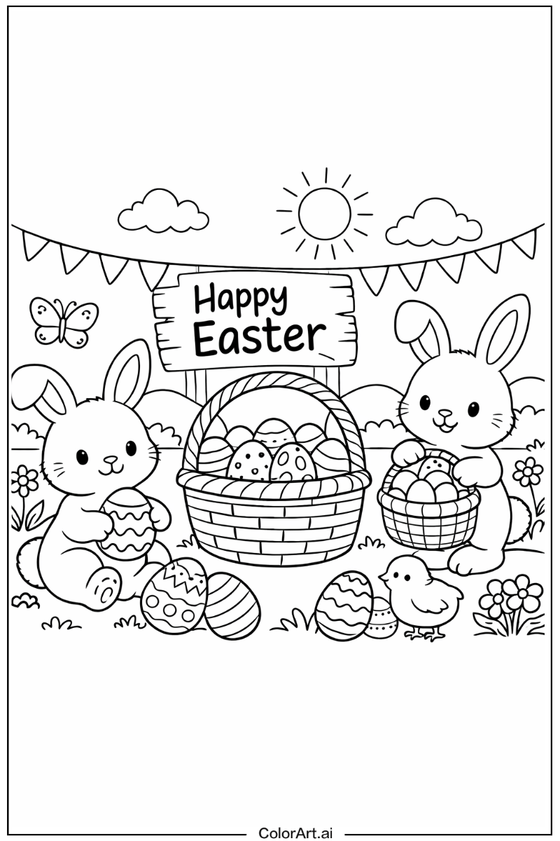 Easter bunny with Hare Theme