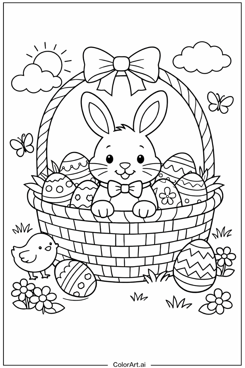 Basket Easter bunny Design