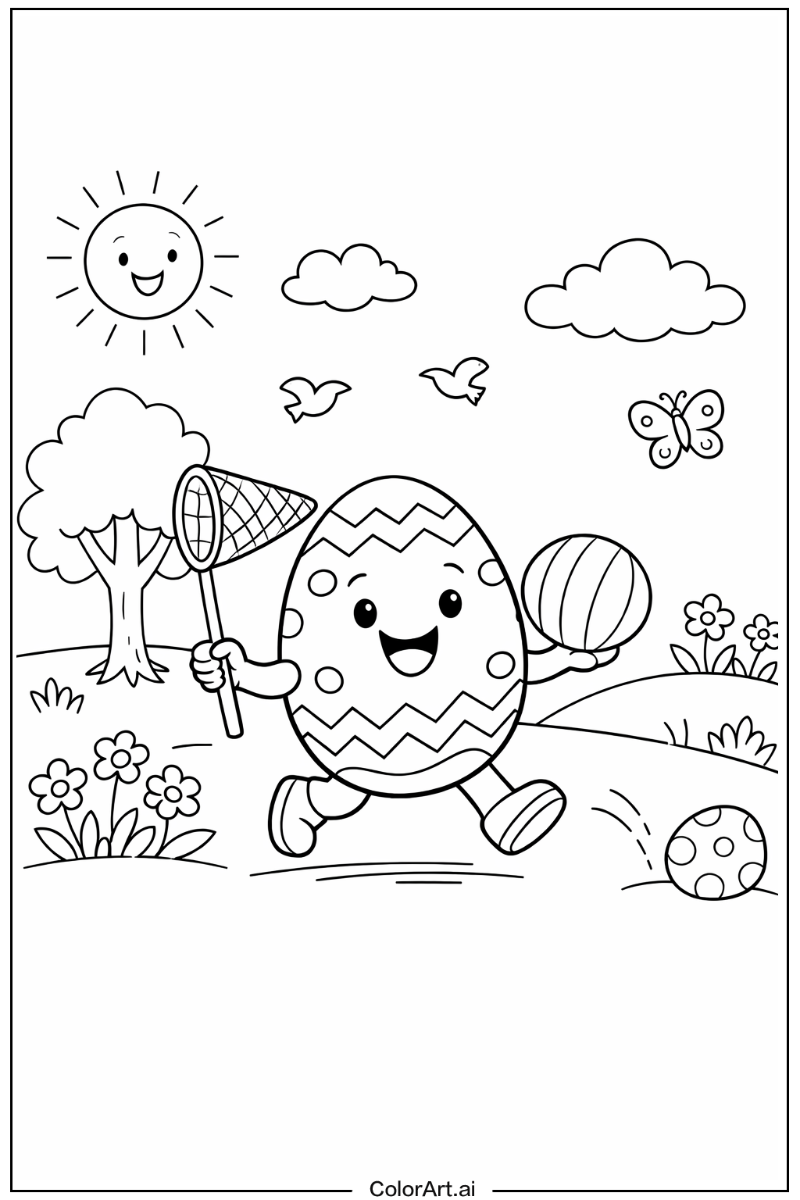 Easter egg Playing Outside 2