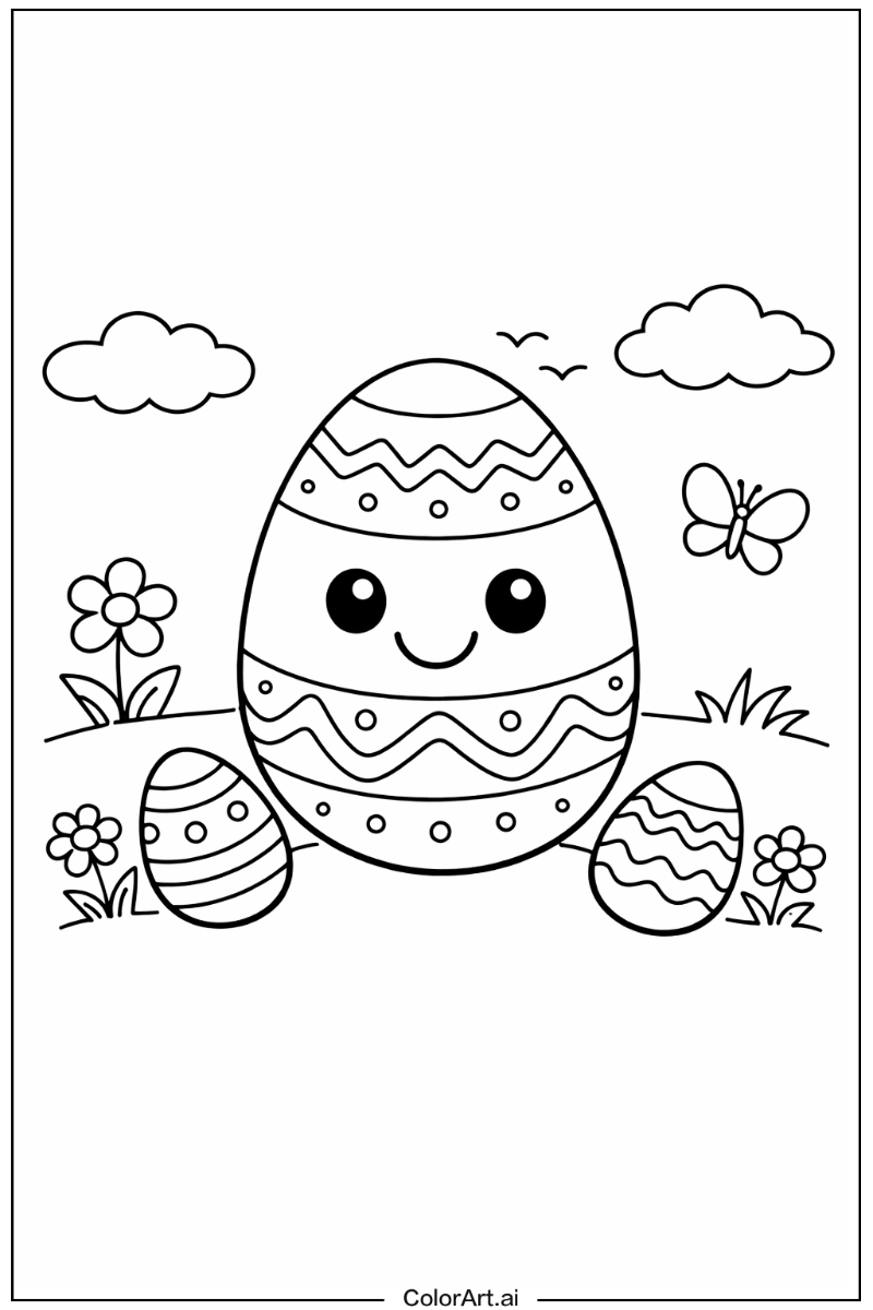 Smiling Easter egg 2