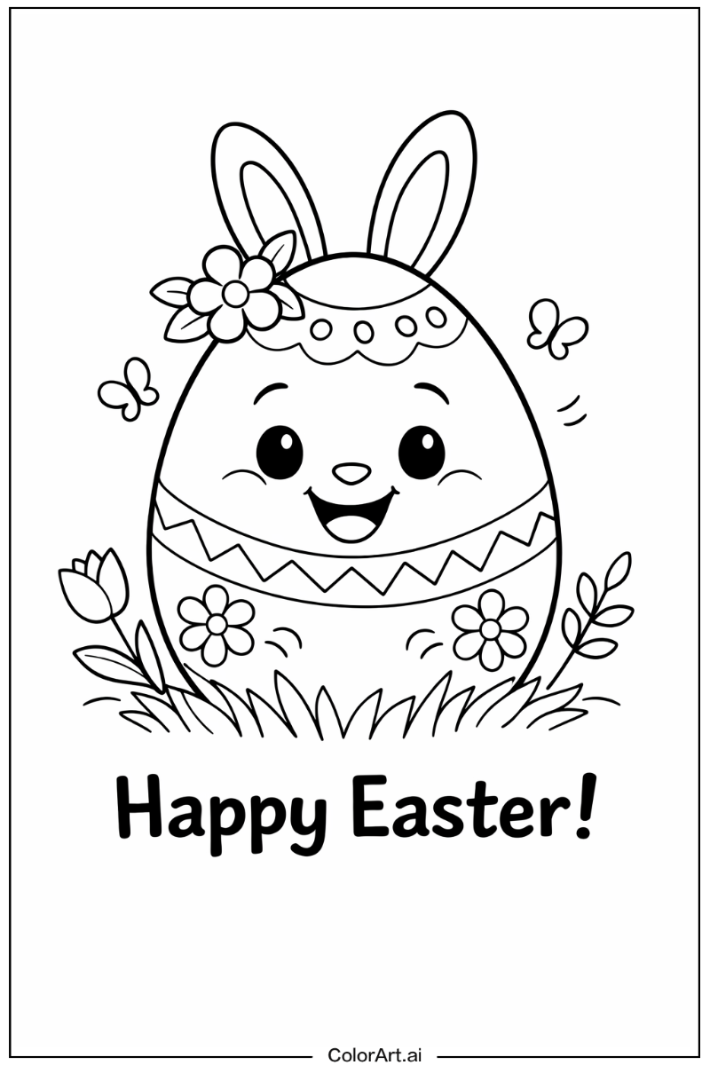 Happy Easter egg Portrait