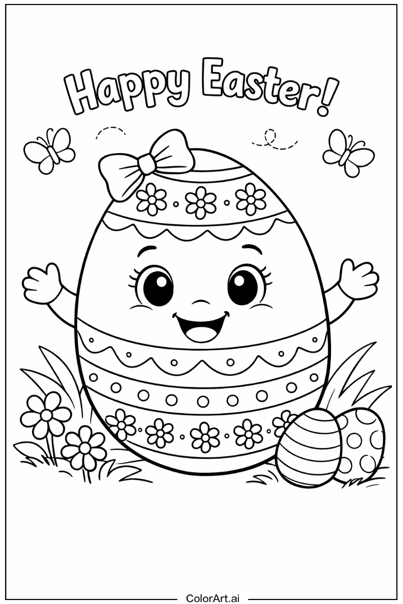 Happy Easter egg Portrait 3