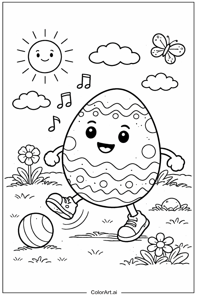 Easter egg Playing Outside 3