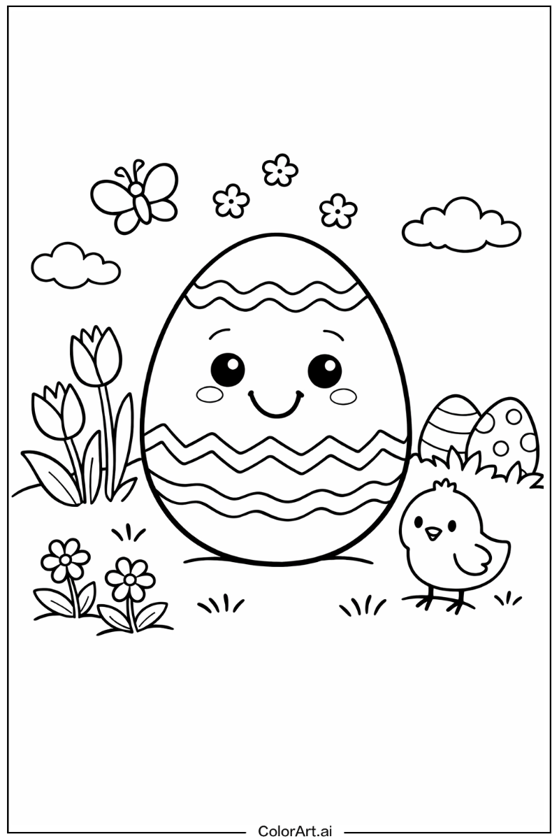 Smiling Easter egg 3