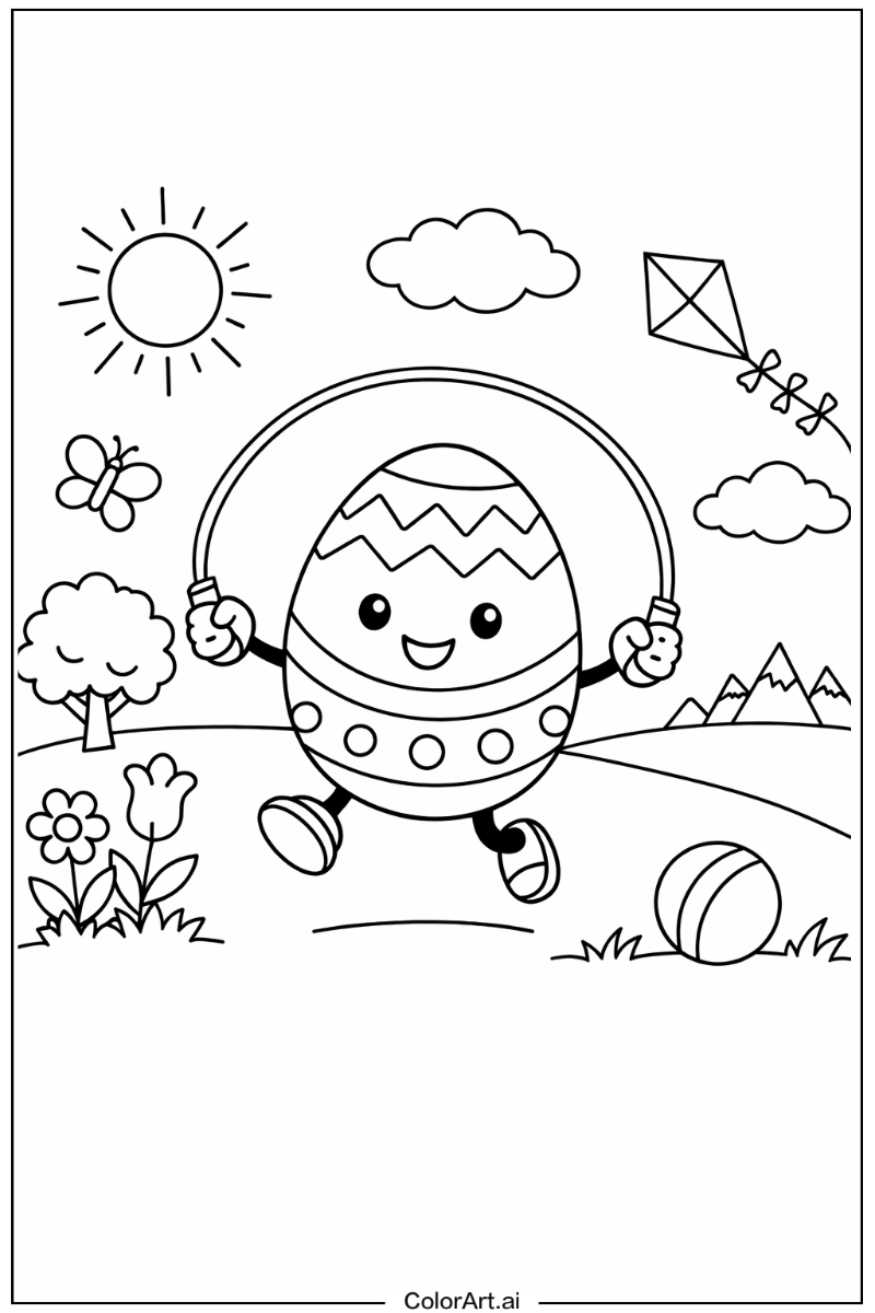 Easter egg Playing Outside 4