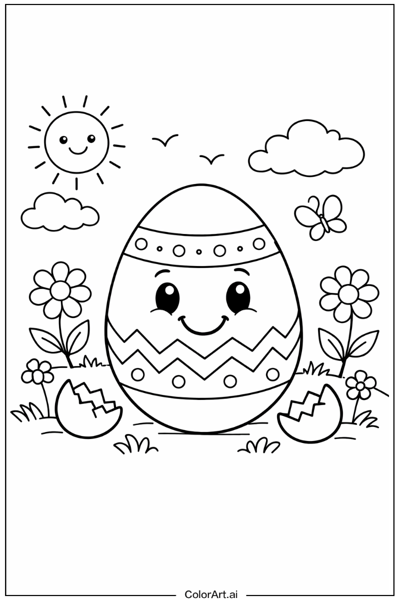 Smiling Easter egg 4