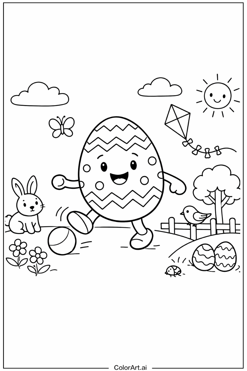 Easter egg Playing Outside 5