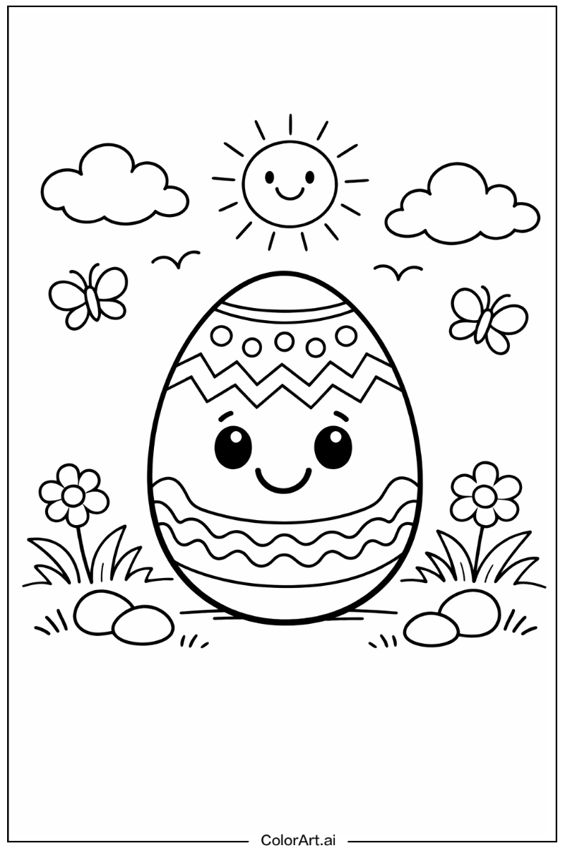 Smiling Easter egg