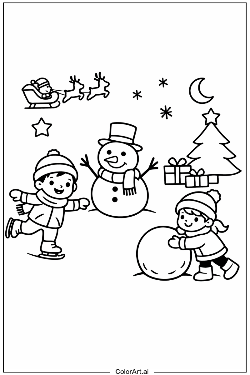 easy christmas Playing Outside 3