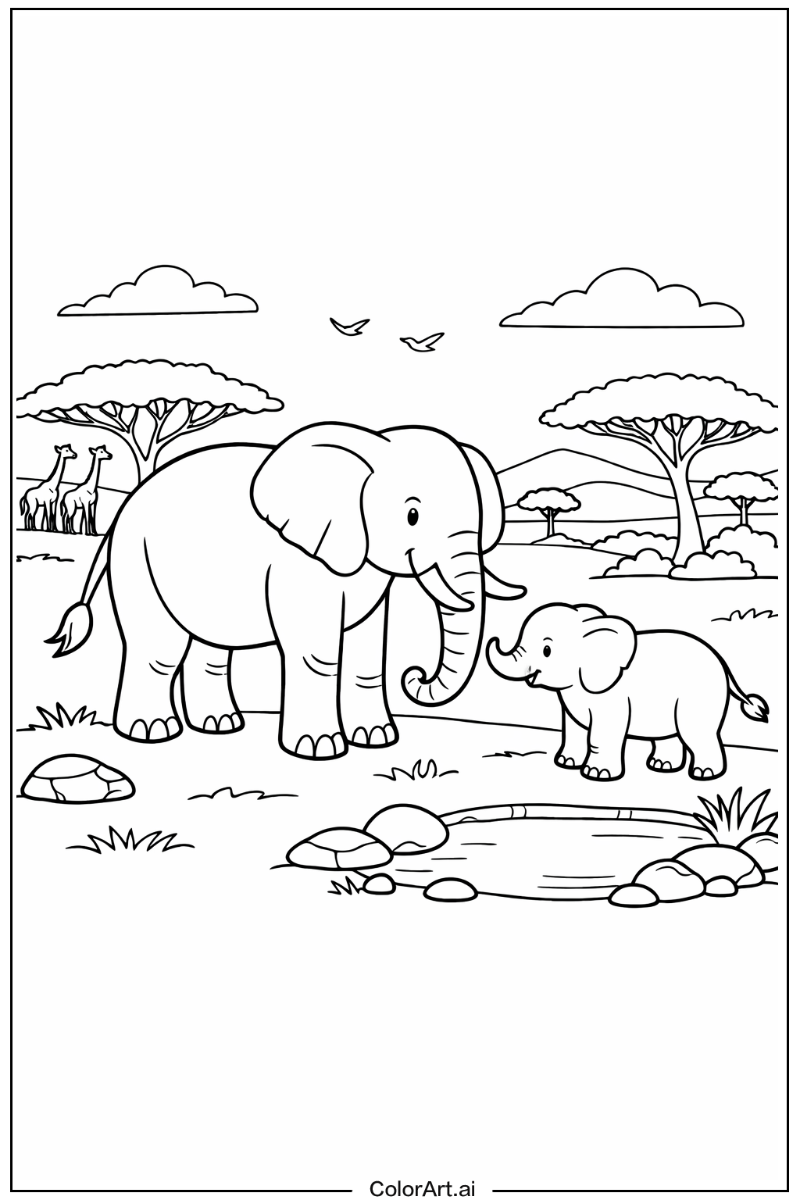 Safari Elephant Design