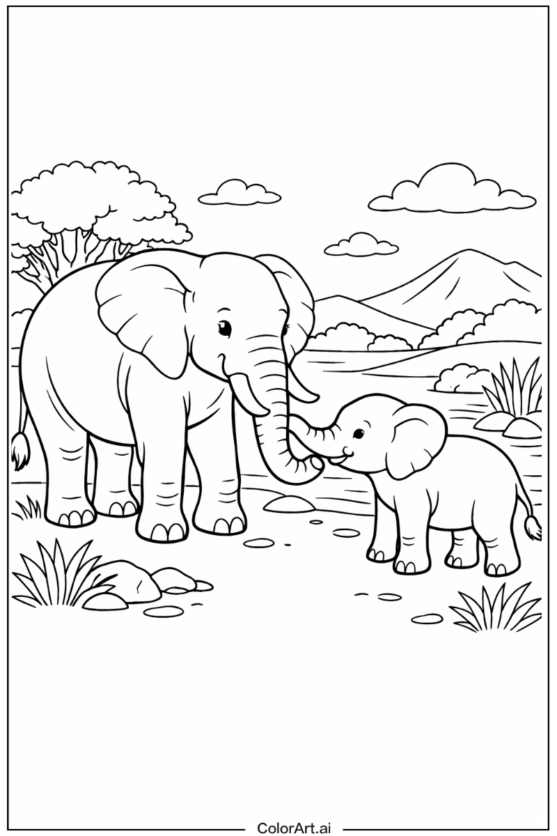 Gray animal Elephant Scene