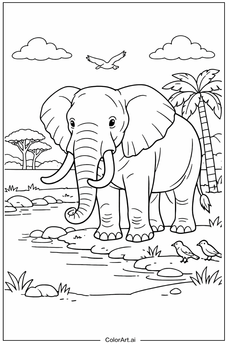 Tusks Elephant Design 2