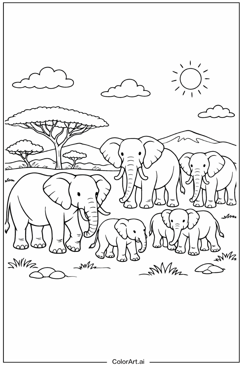 Herd Elephant Scene 2