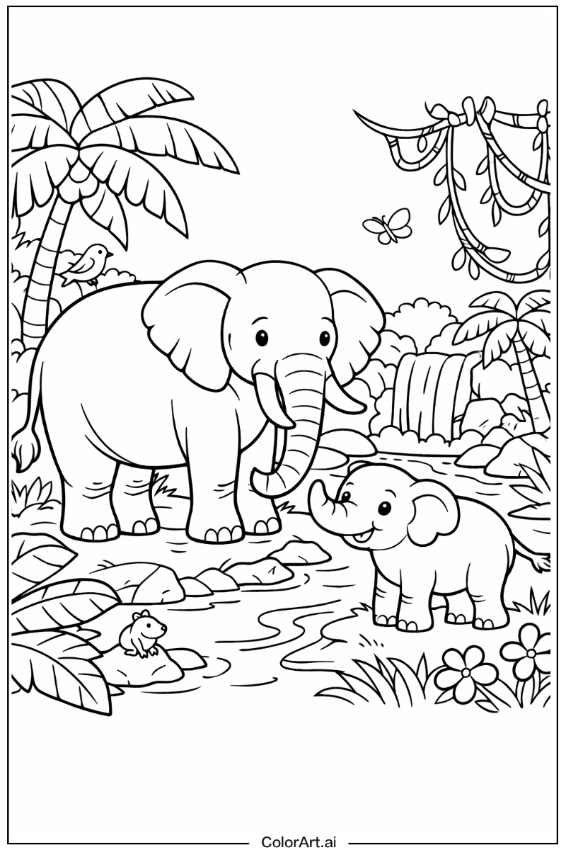 Jungle Elephant Design 2
