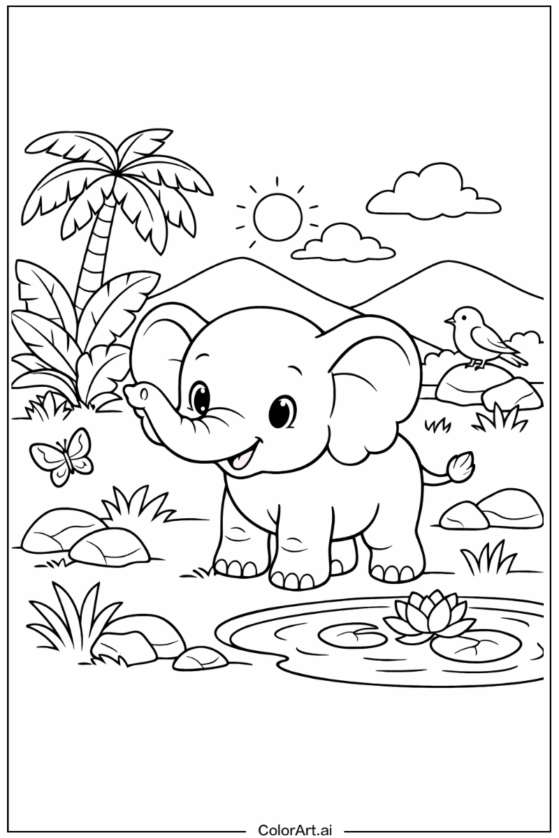 Baby elephant Elephant Scene