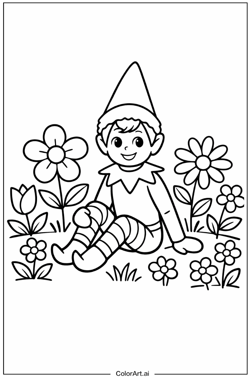 elf on the shelf in a Garden 2