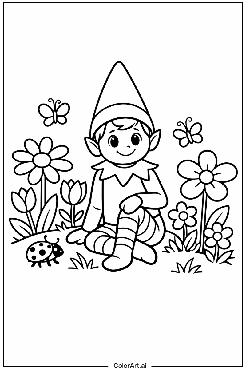 elf on the shelf in a Garden 3