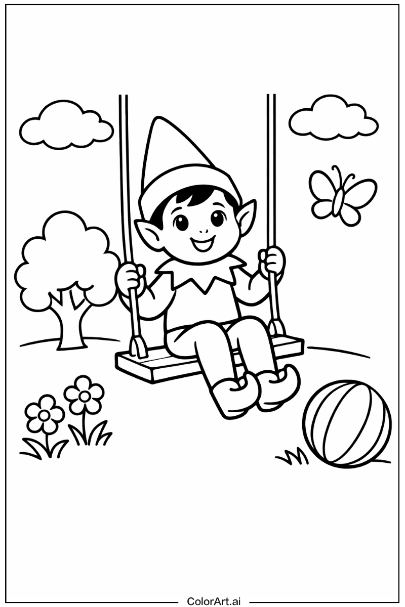 elf on the shelf Playing Outside 3