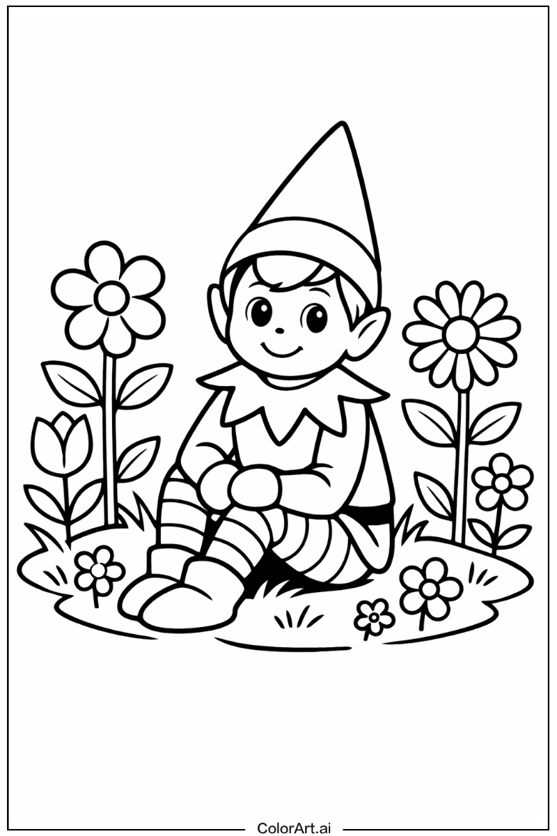 elf on the shelf in a Garden 4