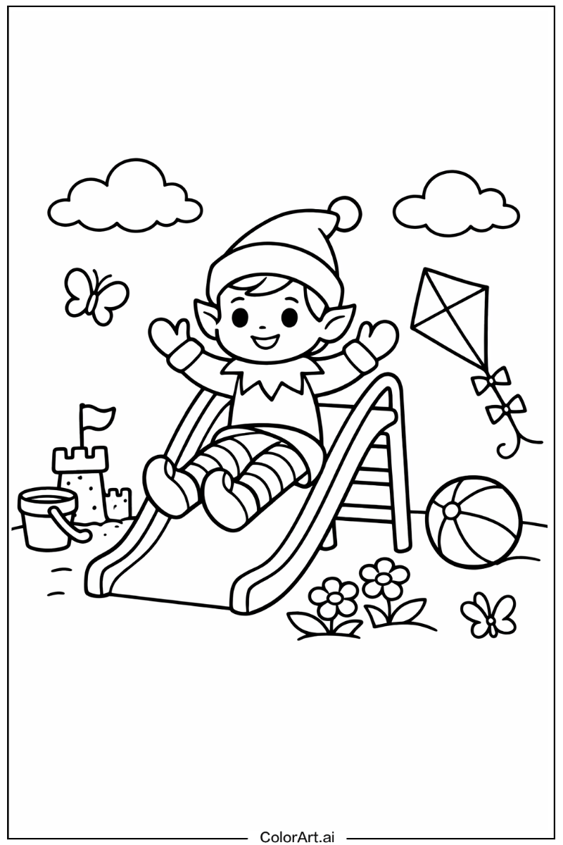 elf on the shelf Playing Outside 1